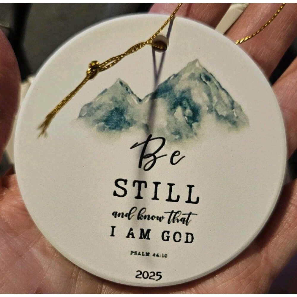 Jesus - Be still and know that I am God - Circle Ceramic Ornament 2025